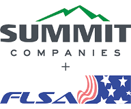 Logo of Summit Companies and FLSA or Fire and Life Safety America which has now merged into Summit Companies.