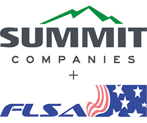Logo of Summit Companies and FLSA or Fire and Life Safety America which has now merged into Summit Companies.